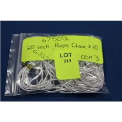 20" SILVER CHAIN X10 OR X20