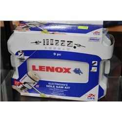 LENOX 9 PC ELECTRICIAN HOLE SAW KIT