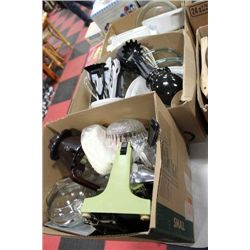 3 BOXES OF HOUSEHOLD KITCHENWARE