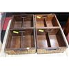 Image 1 : #26 4 WOOD AND WICKER BASKETS