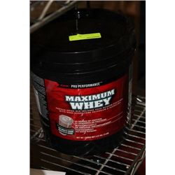 5 LBS OF GNC MAXIMUM WHEY POWDER