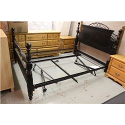 BLACK QU SIZE BEDFRAME