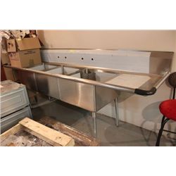 ME-06 TRIPLE 24" SINK W/ DOUBLE 24" DRAIN BOARD