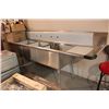 Image 1 : ME-06 TRIPLE 24" SINK W/ DOUBLE 24" DRAIN BOARD