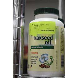 BOTTLE W 180 FLAX SEED OIL SOFT GELS
