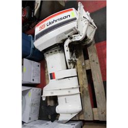 55 HP JOHNSON OUTBOARD MOTOR, SOLD AS-IS
