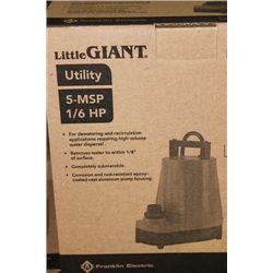 LITTLE GIANT 1/6 HP SUBMERSIBLE PUMP