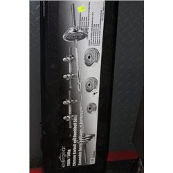 CHROME BARBELL AND DUMBELL SET