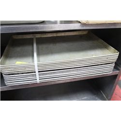 STACK OF ALUMINUM TRAYS