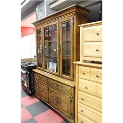 OAK BUFFET AND HUTCH