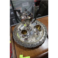 ESTATE SILVERPLATED TEA SERVICE SET
