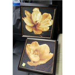 PAIR OF SHOWHOME FLORAL PICTURES