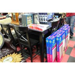 SHOWHOME WOOD BAR TABLE W 8 STOOLS