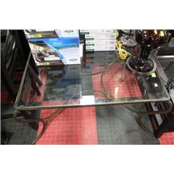 SHOWHOME METAL AND GLASS COFFEE TABLE