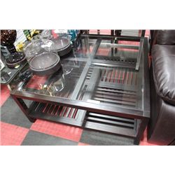 SHOWHOME WOOD AND GLASS COFFEE TABLE