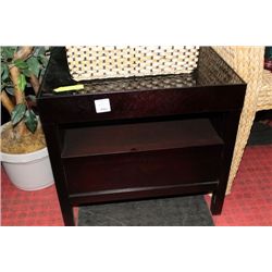 BLACK TEMPERED GLASS END TABLE