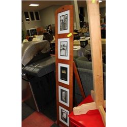 WOOD FRAMED FLOOR STANDING PICTURE FRAME