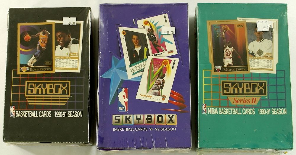 Lot Of 3 Boxes Of 1990 1992 Skybox Basketball Card Packs