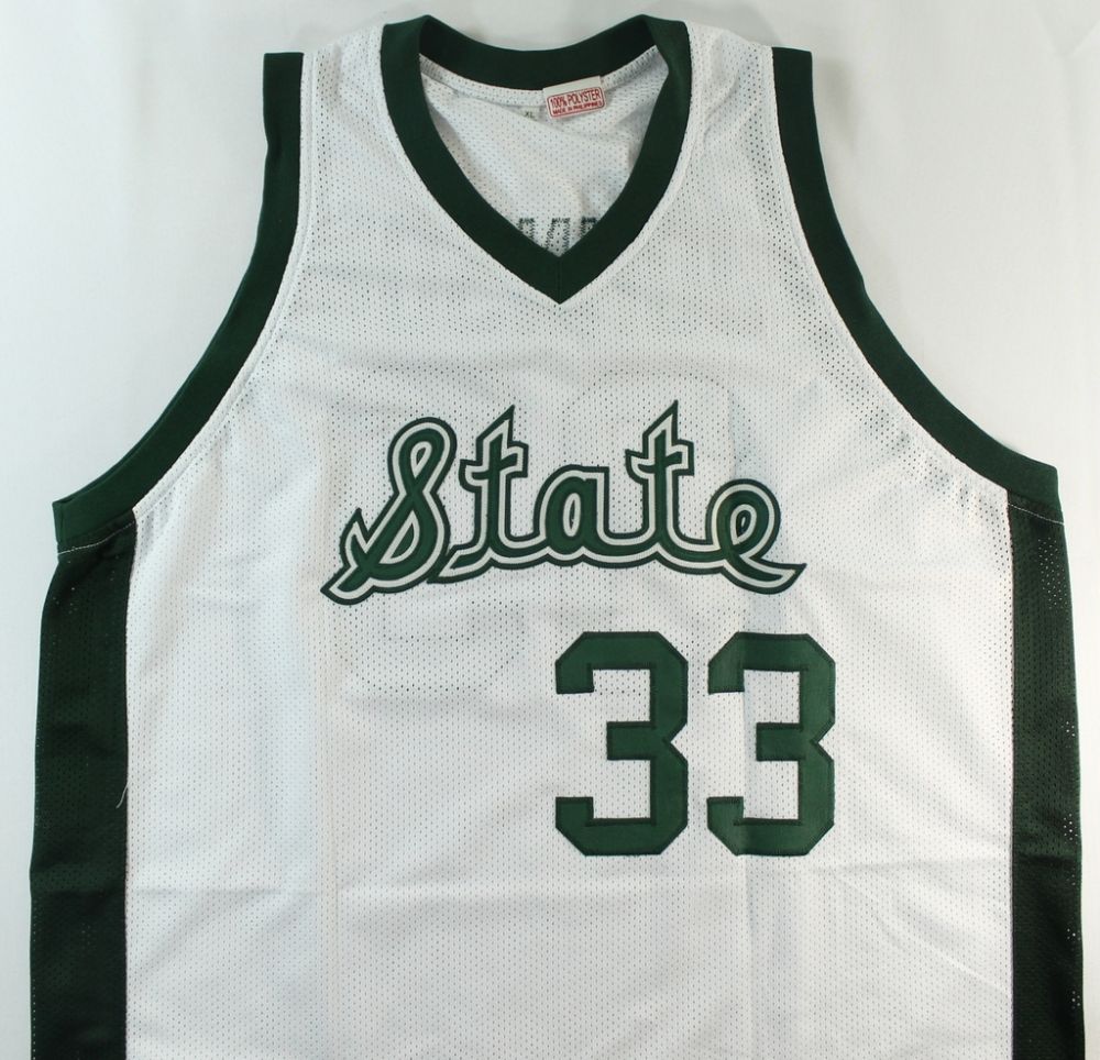 magic johnson signed michigan state jersey