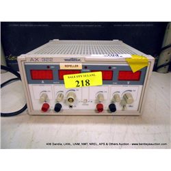 METEX AX 322 METER (print sequence:) I-218