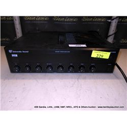 UNIVERSITY SOUND 100 WATT MIXER / AMPLIFIER (print sequence:) I-229