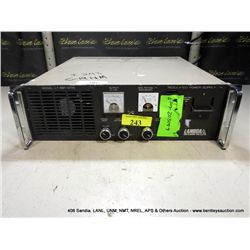 LAMBDA MODEL LT-881-GP18 REGULATED POWER SUPPLY (print sequence:) I-243