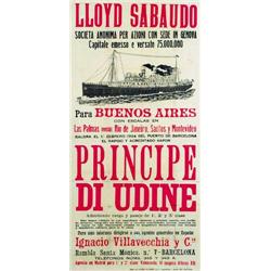 LLOYD'S SABAUDO PARA BUENOS AIRES, PRINCIPE DI UDINE....