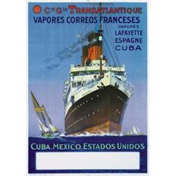 CIE. GRAL. TRANSATLANTIQUE CUBA, MEXICO, ESTADOS UNIDOS. VAPOR ESPAGNE....