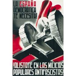 LA ESPAÑA DEMOCRATICA TE NECESITA, ALISTATE EN LAS MILICIAS POPULARES ANTIFASCISTAS....
