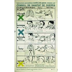 CONSELL DE SANITAT DE GUERRA, INSTRUCCIONS PREVENTIVES CONTRA ELS GASOS....