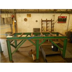 (1) 6', (1) 7' ROLLER CONVEYOR, STEEL RACK