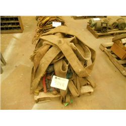 (1) PALLET MISC STRAPS, SAFETY HARNESSES
