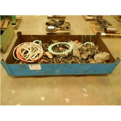 (1) METAL BIN MISC PIPE FITTINGS, GASKETS