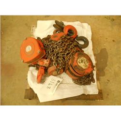 (1) PALLET MISC CHAIN FALLS