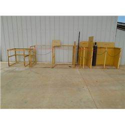 (3) OXYGEN, ACETYLENE, BOTTLE RACKS