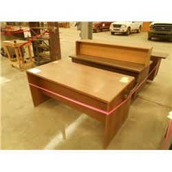 (1) LOT OF 3 WOODEN DESKS