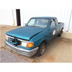 1993 FORD RANGER XLT EXTENDED CAB TRUCK, S/N 1FTCR14X6PTA02117, 6 CYL, A/T, P/S, A/C, ODOMETER READI