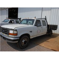 1997 FORD F350XL CREWCAB TRUCK, S/N 1FTJW35F7VEA15624, 7.3L FORD DIESEL, A/T, P/S, A/C