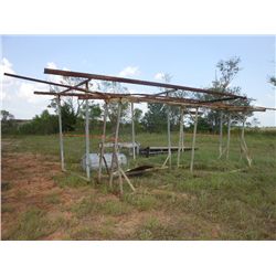 (1) LOT MISC PAINT RACKS, SAW HORSES, TANKS