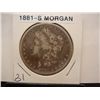 Image 1 : 1881 S Morgan Dollar