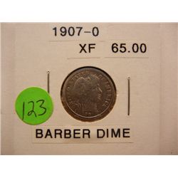 1907 O Barber Dime