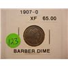 Image 1 : 1907 O Barber Dime