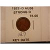 Image 1 : 1922 D Lincoln Wheat Cent Key Date