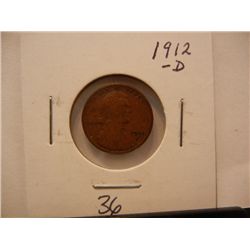 1912 D Lincoln Wheat Cent
