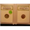 Image 1 : 1980-P BU UNC. Roosevelt Dime  & 1981-D BU  UNC.Roosevelt Dime Graded By INB