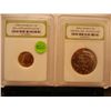 Image 1 : 1997-D  UNC. Gem BU Kennedy Half Dollar & 1998-P BU UNC. Roosevelt Dime Graded By INB