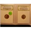 Image 1 : 1980-P BU UNC. Roosevelt Dime  & 1981-D BU  UNC.Roosevelt Dime Graded By INB