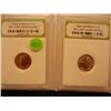 Image 1 : 1990-D BU UNC. Roosevelt Dime  & 1992-P BU  UNC.Roosevelt Dime Graded By INB