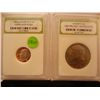 Image 1 : 1983-S Cam Gem Proof UNC. Roosevelt Dime  & 1984 BU  UNC Kennedy Half Dollar Graded By INB