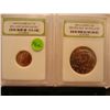 Image 1 : 1997-D Gem BU UNC. Kennedy Half Dollar   & 1998-P BU  UNC Roosevelt Dime Graded By INB